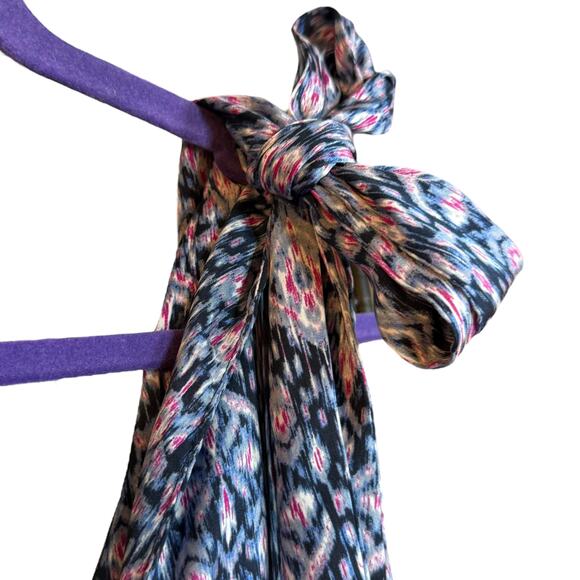 NWOT Banana Republic tie-shoulder drop-waist blue & pink print maxi dress XL - Picture 6 of 7